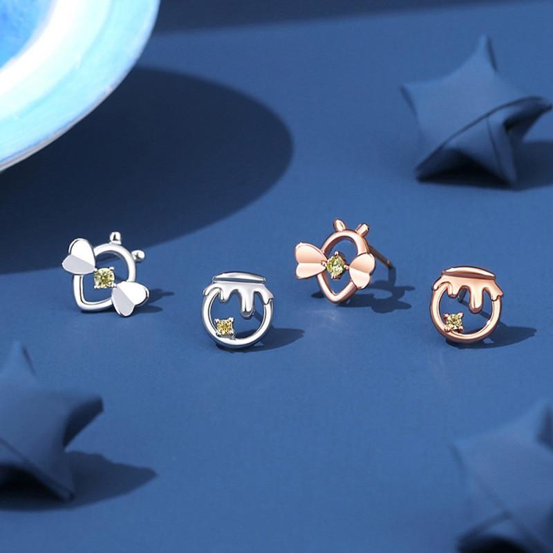 Sweet Honey Earrings ต่างหูเงินแท้ S925 [MERCELO]