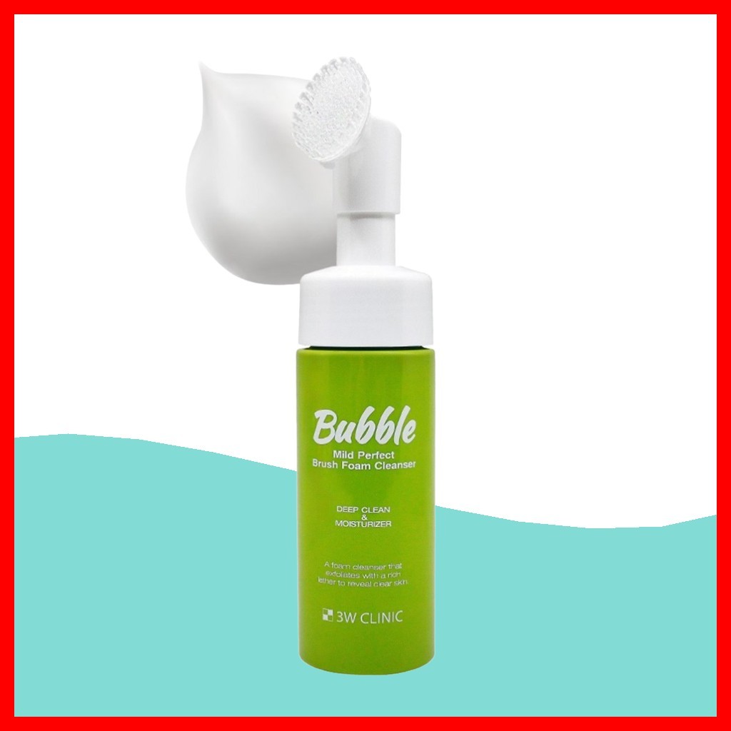 3W CLINIC [คลินิก 3w] Mild Perfect Brush Foam Cleanser, 150ml, 1pc / Korean Foam Cleanser / Gentle C