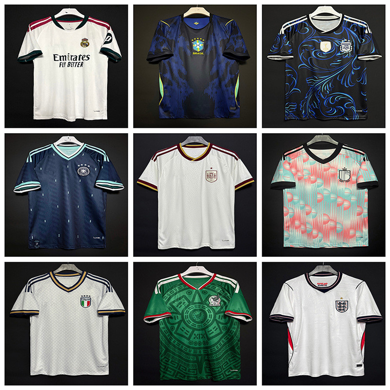 Megamo World Cup Spain Argentina Belgium Venezula Football Jersey Quick-Drying Short Sleeves