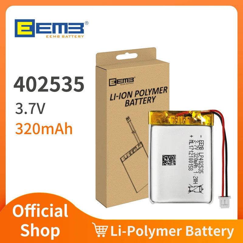 อีเอ็มบี 1 ~ 10ชิ้น 402535 แบตเตอรี่ลิเธียมโพลิเมอร์ 3.7V 320mAh แบตเตอรี่ลิเธียมโพลิเมอร์แบบชาร์จไฟ