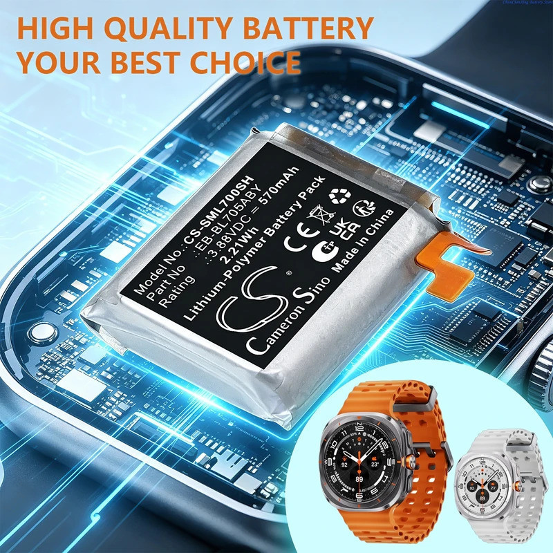 3.88V 570mAh แบตเตอรี่สมาร์ทวอทช์ EB-BL705ABY สําหรับ Samsung Galaxy Watch 7 Ultra 47 มม.Ultra 2025 
