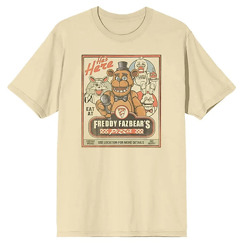 2026 เสื้อยืดผ้าฝ้ายเกม Fnaf ใหม่ Y2K สำหรับผู้ชายและผู้หญิง แฟชั่นสบายๆ เสื้อแขนสั้นคุณภาพสูง