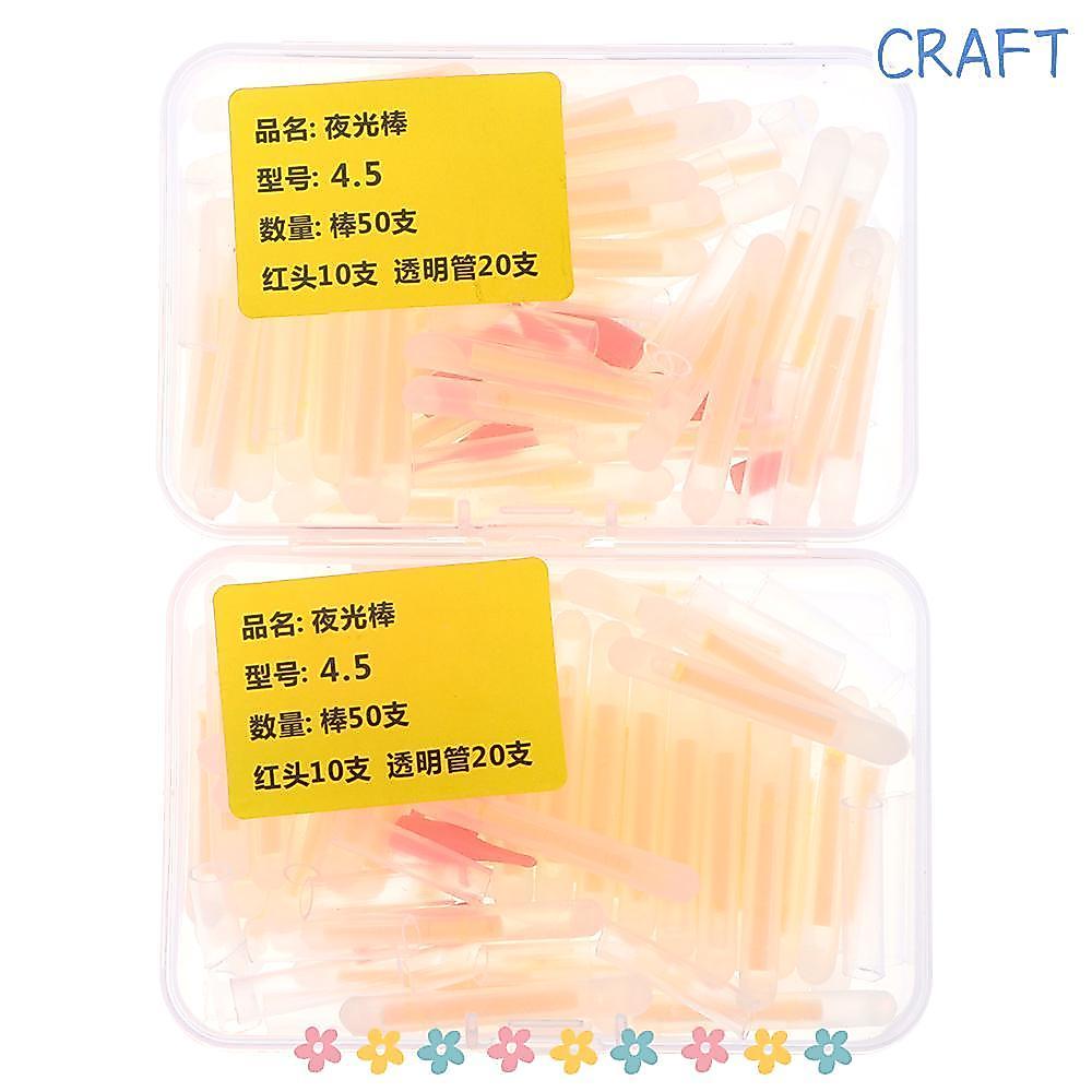 CRAFT 50 ชิ้น อุปกรณ์ตกปลา พลาสติก ทุ่มกลางคืนและไม้กันความสว่าง เหมาะสำหรับการตกปลาในยามราตรี