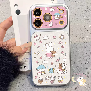 รองรับ IPhone 15 13 17 11 16 14 12 Pro Max 15 16 14 Plus เคสมิฟฟี่การ์ตูน น่ารักสุด ขาตั้งหมุนแม่เหล็กในตัว