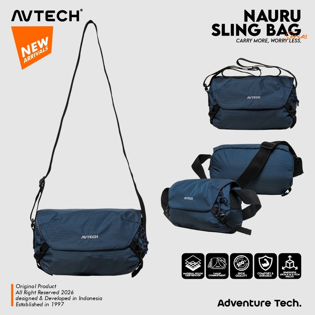 AVTECH - Sling Shoulder Bag Crossbody Daily Outdoor Travel Lifestyle - NAURU