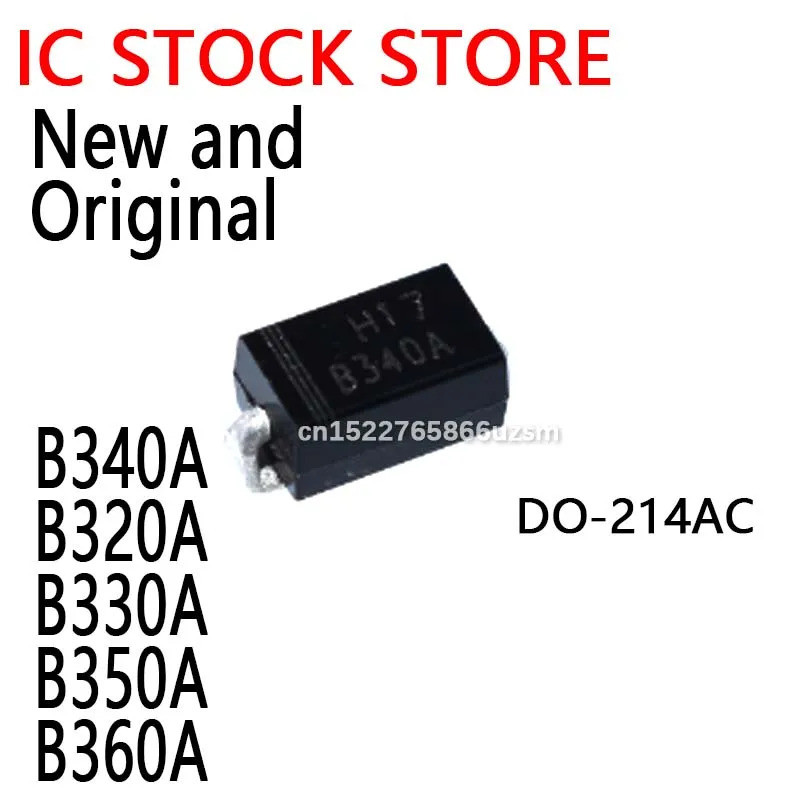 10PCS B340 B340A B320A B330A B350A B360A SMA DO-214AC ชิป