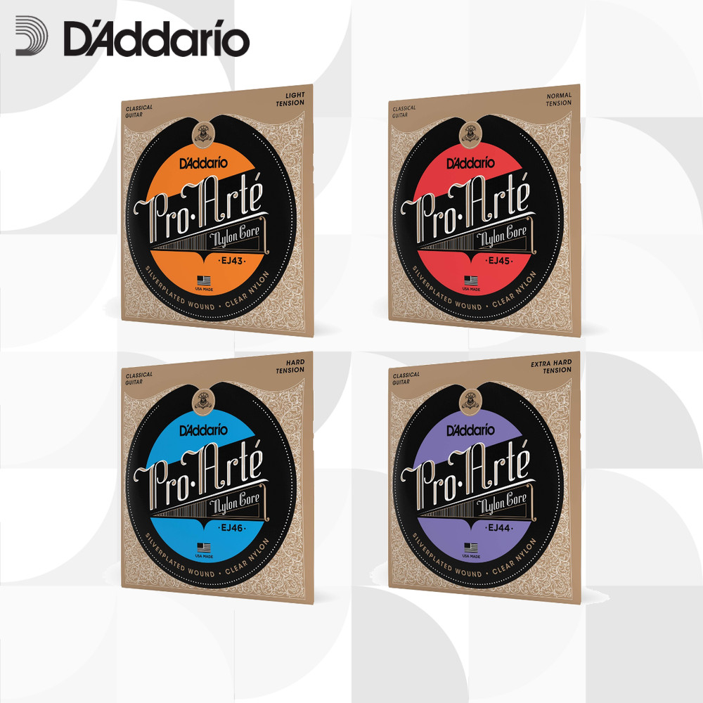 D'Addario Pro-Arte Nylon Core Silver/Clear EJ43/EJ45/EJ46/EJ44 Light/Normal/Hard/Extra Hard Classica