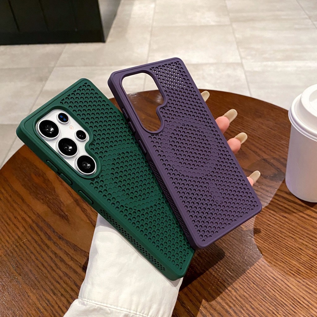 เคสแม่เหล็กระบายความร้อนระบายอากาศระดับพรีเมียมสําหรับ Samsung Galaxy S26 S25 S24 S23 Ultra Hollow การกระจายความร้อน MagSafe Cover