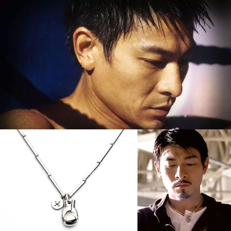 และ Andy Lau Ahu Star เดียวกันสไตล์สร้อยคอถุงมือไม้ไผ่รอบลูกปัด Lucky ของขวัญอุปกรณ์ต่อพ่วงเสื้อกันห