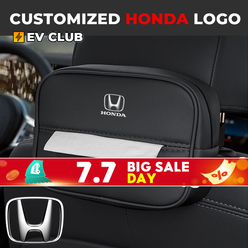 เหมาะสําหรับ HONDA CR-V Civic Jazz Accord CRV HRV ODYSSEY กล่องกระดาษทิชชูรถพนักพิงกล่องกระเป๋าที่นั่งแขวนประเภทถุงกระดาษภายใน Essential กล่องเก็บ