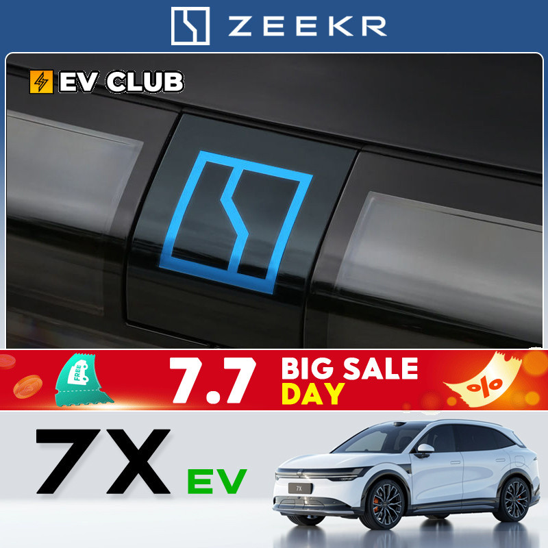 2025 geely zeekr 7x SUV ev รถพิเศษ Dedicated Tailgate ภาษาอังกฤษเปลี่ยนสีสติกเกอร์ฟิล์มเฉพาะตัวอักษรเปลี่ยนสีรถอุปกรณ์ภายนอกการปรับเปลี่ยนสติก