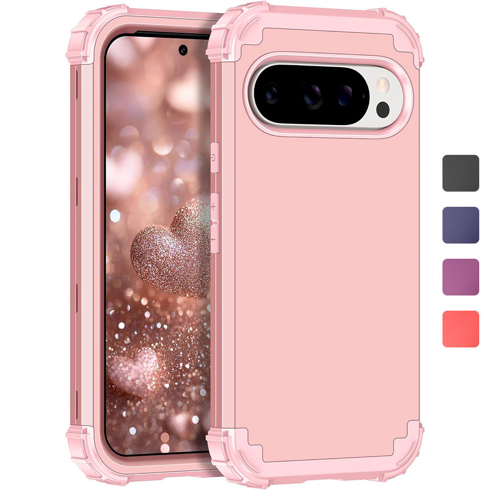 สําหรับ Google Pixel 10 Pro XL กรณี, สามชั้น Heavy Duty ทนทานกันกระแทก Hard PC + Soft TPU กันชนสําหร