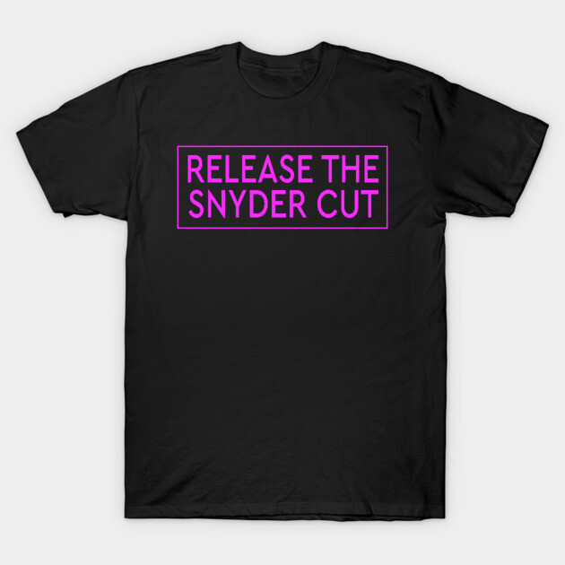 เสื้อยืด Vintage RELEASE THE SNYDER CUT - PINK TEXT T-Shirt แท้ Cotton 100% สีขาว ใส่สบายๆ การ์ตูน