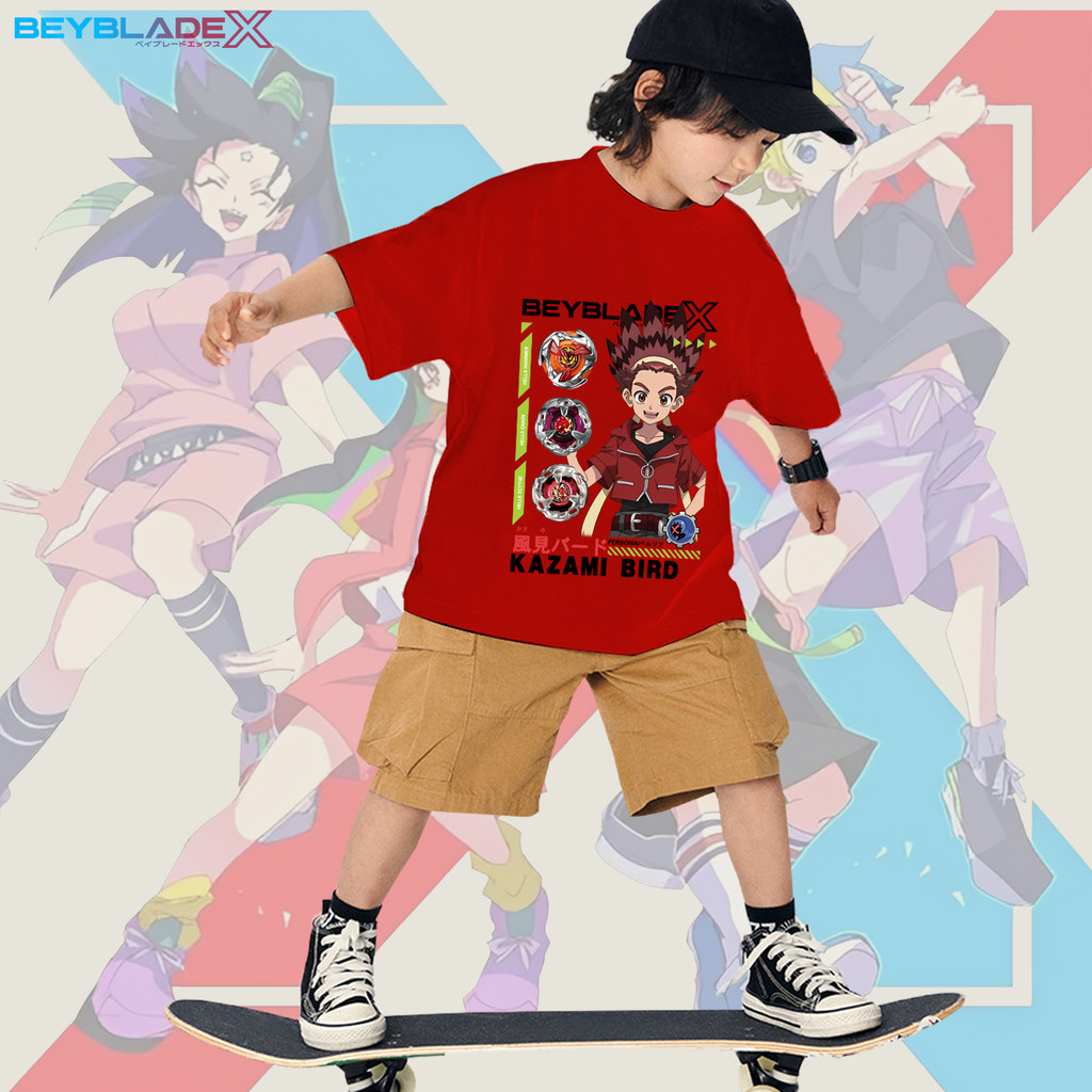 เสื้อยืดเด็ก Kurosu Ekusu Jaxon Cross /Kamen X Blader X/ Nanairo Multi Maruchi/ Kazami Bird Robin Ka