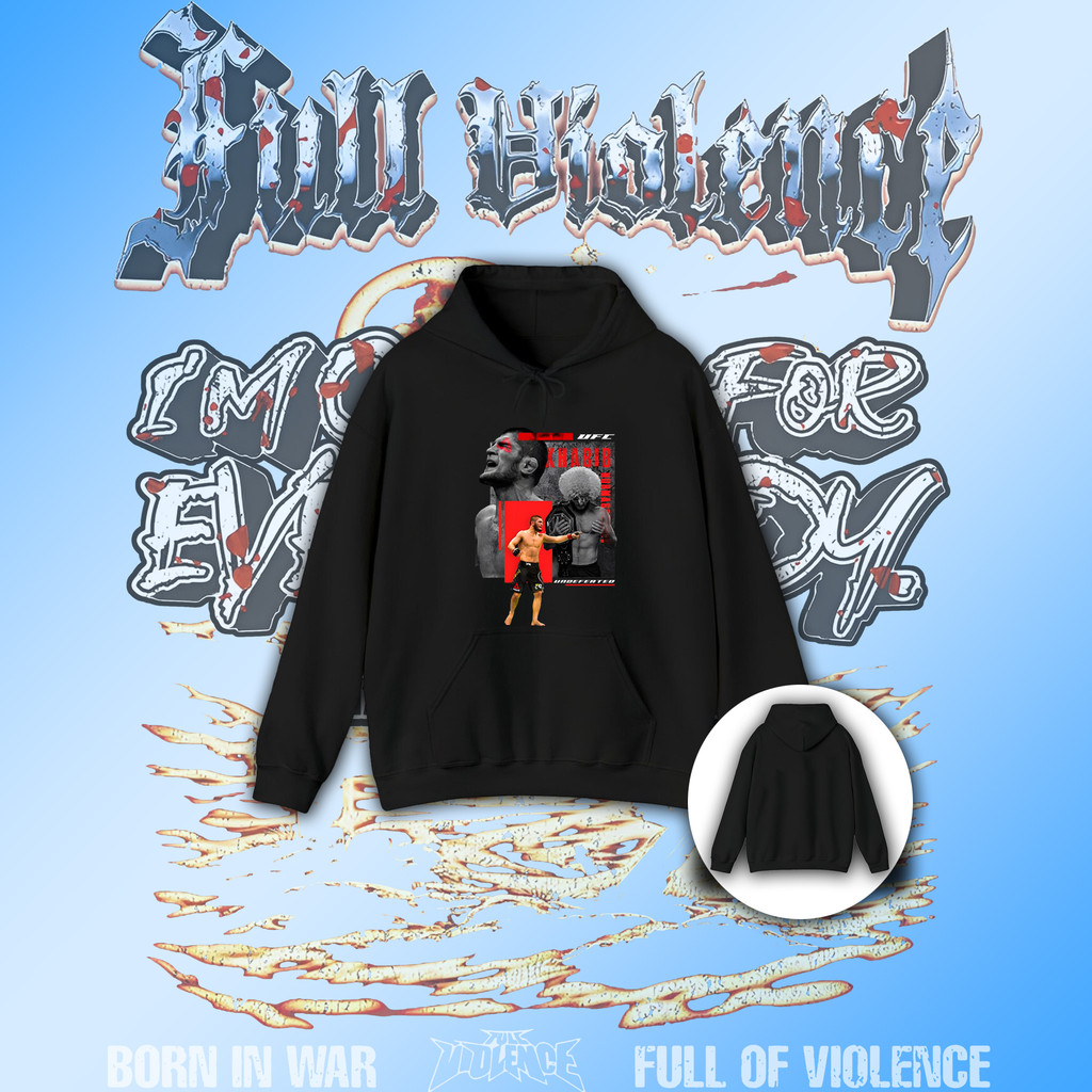 🏆เสื้อฮู้ด Hamzat Chimayev ชนะ UFC 319 ผ้าฝ้าย สวมใส่สบาย คอกลม ไม่ซีด พิมพ์ลาย ไม่หดและไม่ขึ้นขุย #