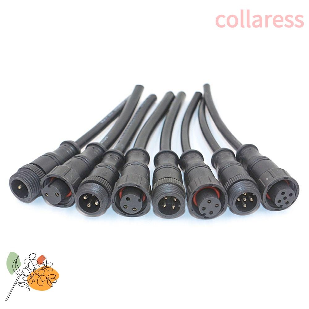 COLLARESS 2Sets Base Connector 4 รูปแบบอุปกรณ์สายไฟสัญญาณ 2Pin 3Pin 4Pin สายเชื่อมต่อกันน้ํา