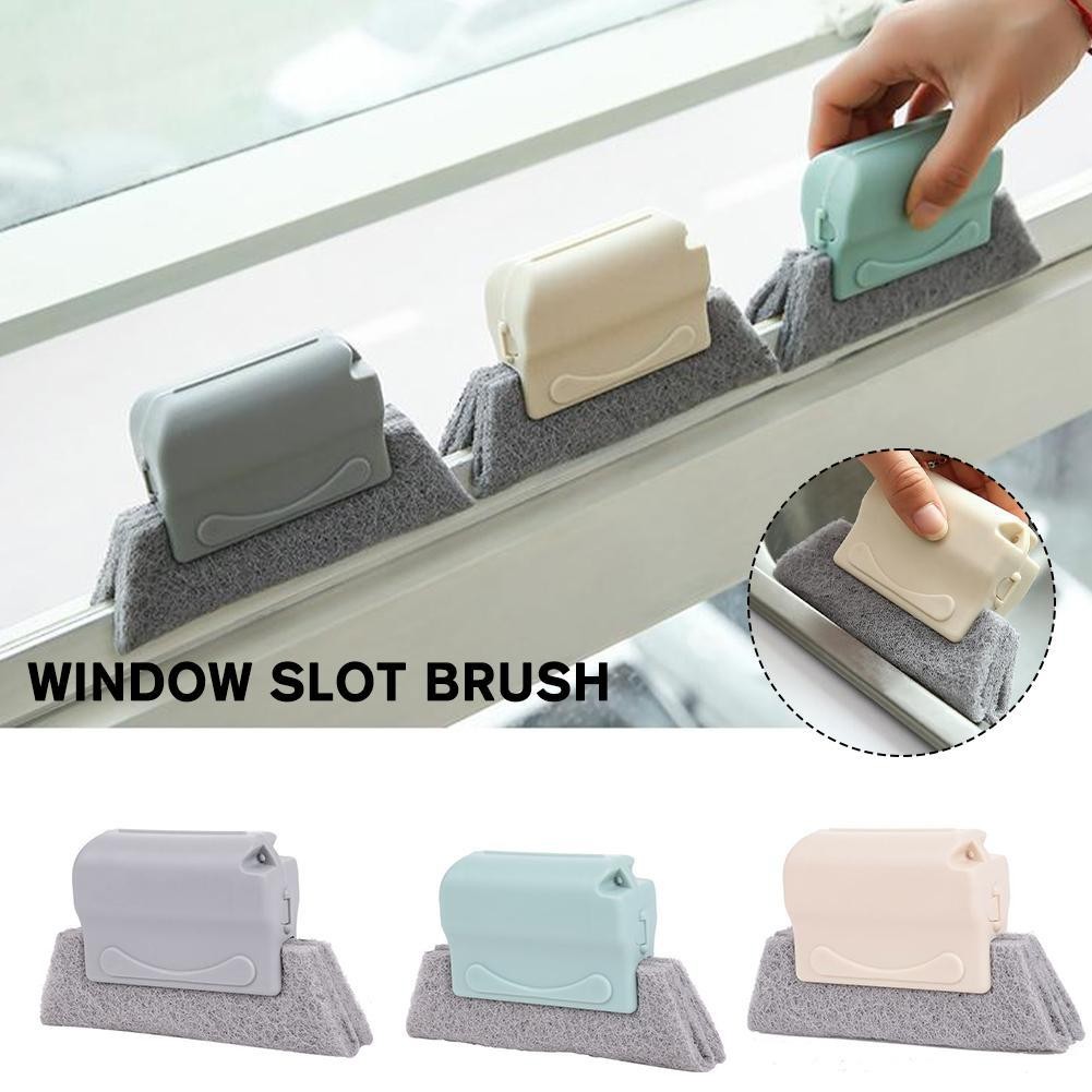 เครื่องมือทําความสะอาดร่องหน้าต่างผ้าแปรง Pad Gap ฝุ่นหน้าต่างทําความสะอาด Windows Slot Track Y7u8