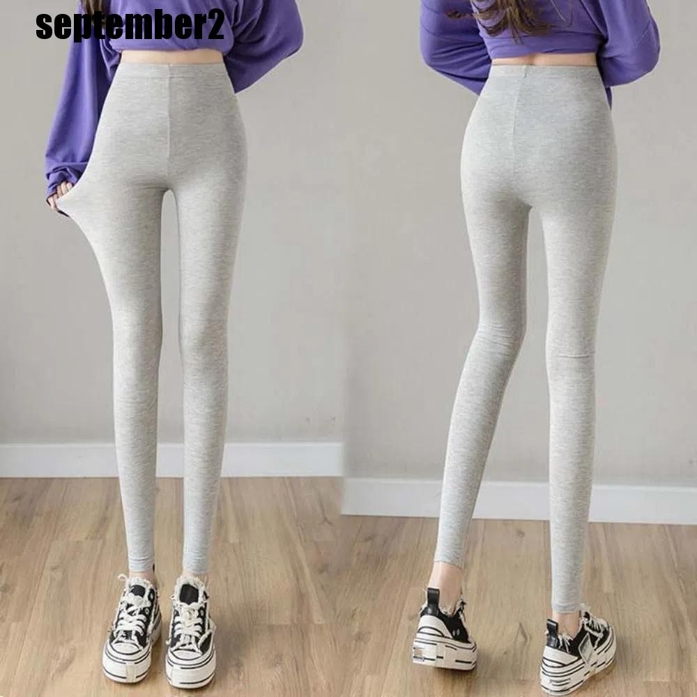 เลกกิ้งเอวสูงสีทึบ ยืดหยุ่นสำหรับโยคะและกิจกรรมออกกำลังกายหลากหลาย