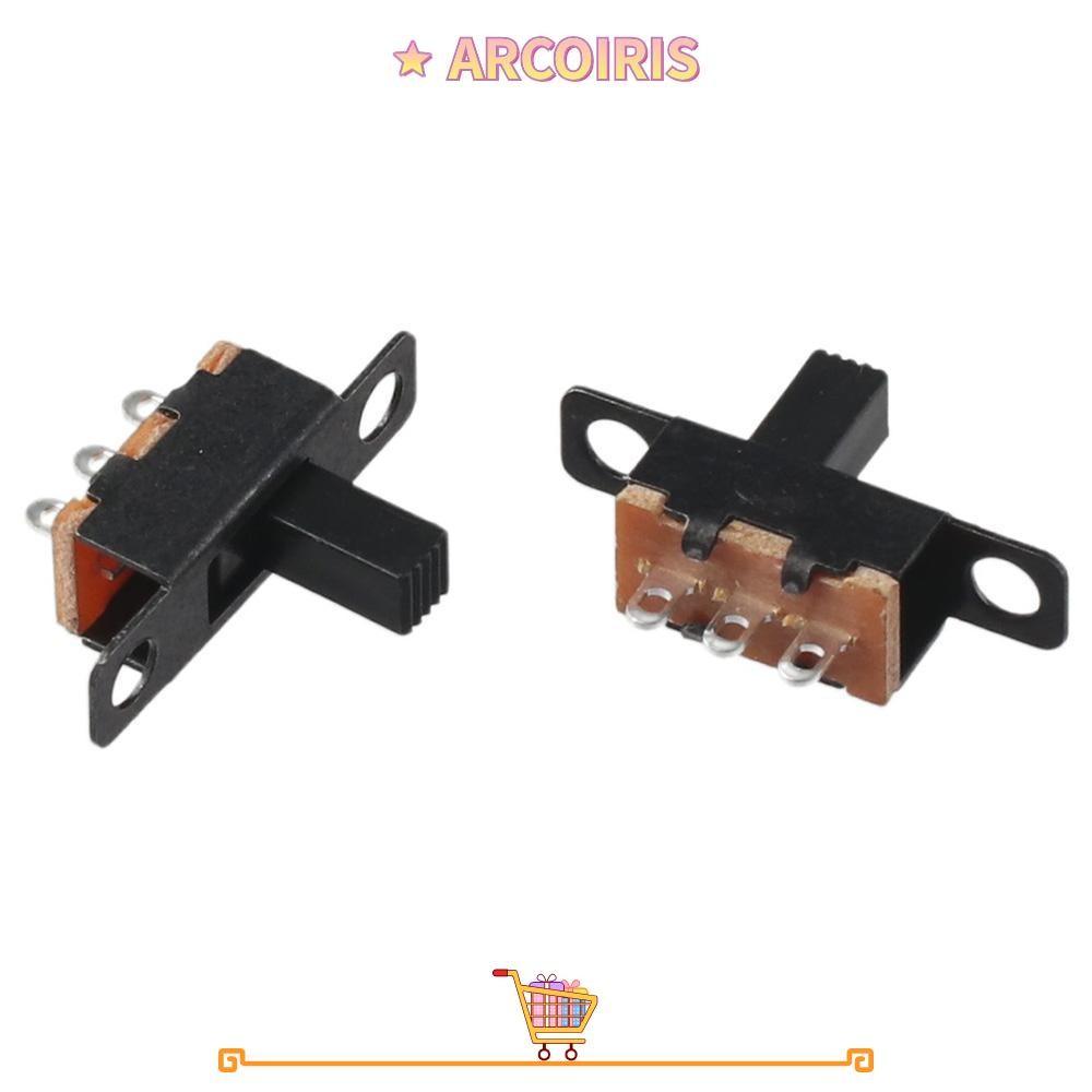 ARCOIRIS 8 ชิ้น Micro Mini Toggle Switch, 3 ขา 2 ตําแหน่งแผง Mount สวิตช์สไลด์, DC 50V 0.5A SS12F15V