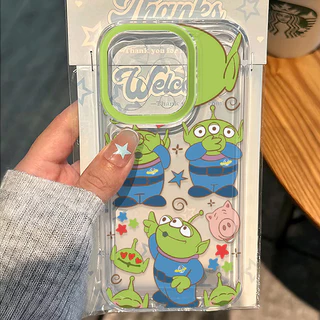 🔥AWIFI🔥เข้ากันได้สำหรับ เคสไอโฟน11 เคส iphone 16 Pro Max 7 8 Plus XR X XS MAX 12 13 14 15 เคสใส การ์ตูนไดโนเสาร์เอเลี่ยน