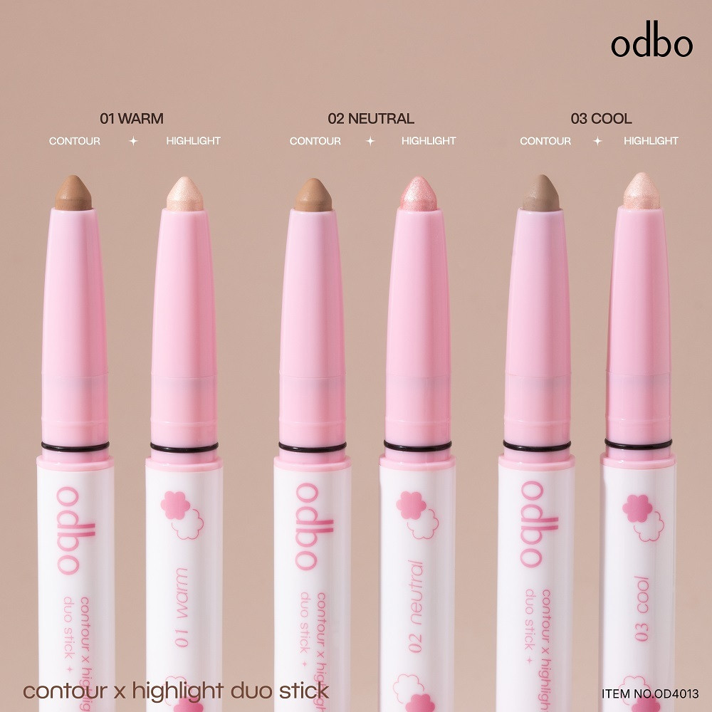 OD4013 ODBO โอดีบีโอ Contour X Highlight Duo Stick  คอนทัวร์และไฮไลท์ในแท่งเดียว - รูปที่ 3