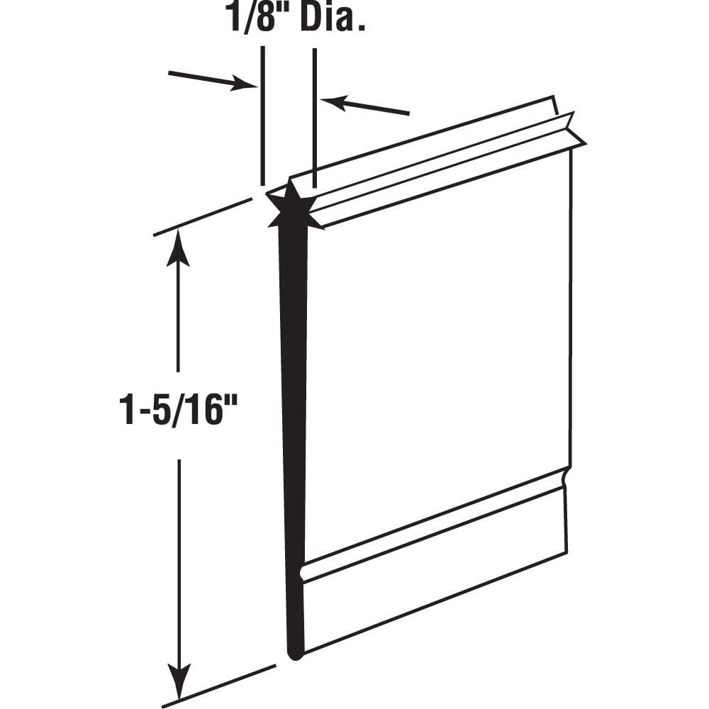Prime-Line M 6023 1-1/2 x 36 In. ไวนิลกวาดประตูอาบน้ําแกว่ง (แพ็คเดี่ยว) XF3O