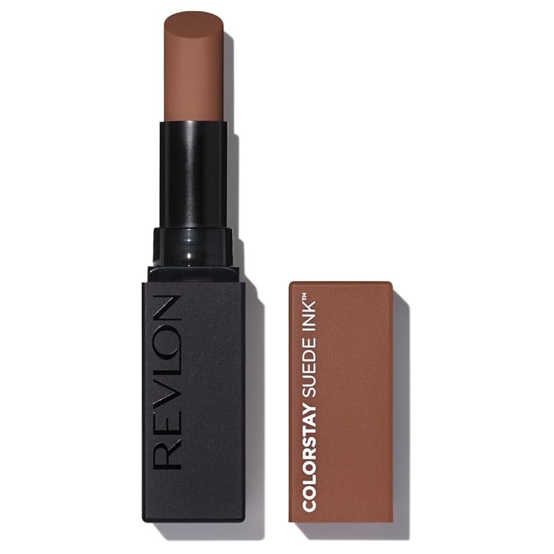 Revlon ColorStay Suede Ink Lipstick 004 Pure Talent Color Image: Brick Brown Tinted Lipstick Long-la