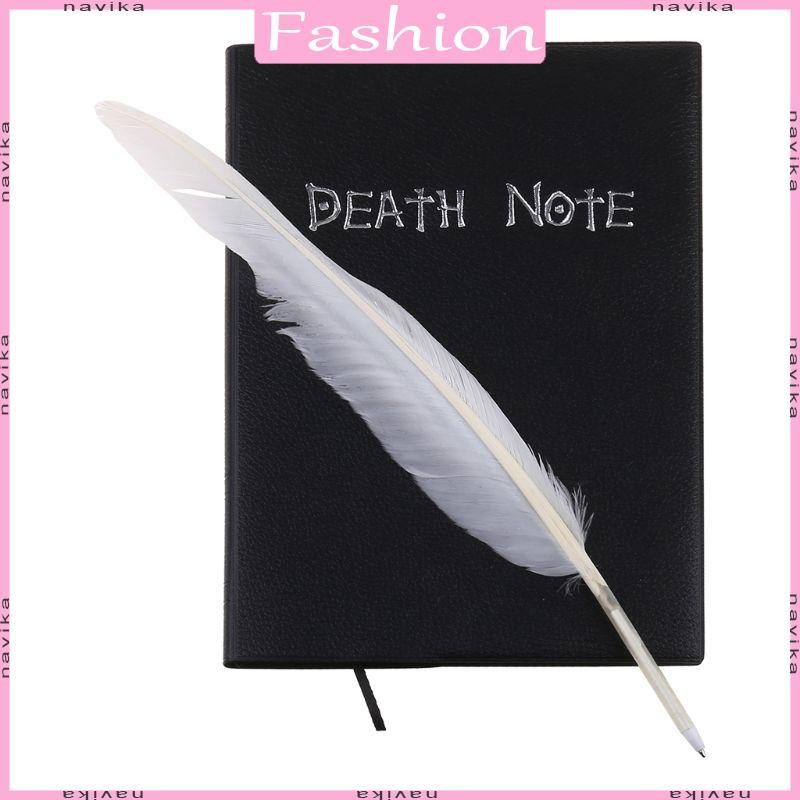 NAV ใหม่คอสเพลย์โน๊ตบุ๊ค Feather ปากกาหนังสือภาพเคลื่อนไหว Art การเขียน Journal