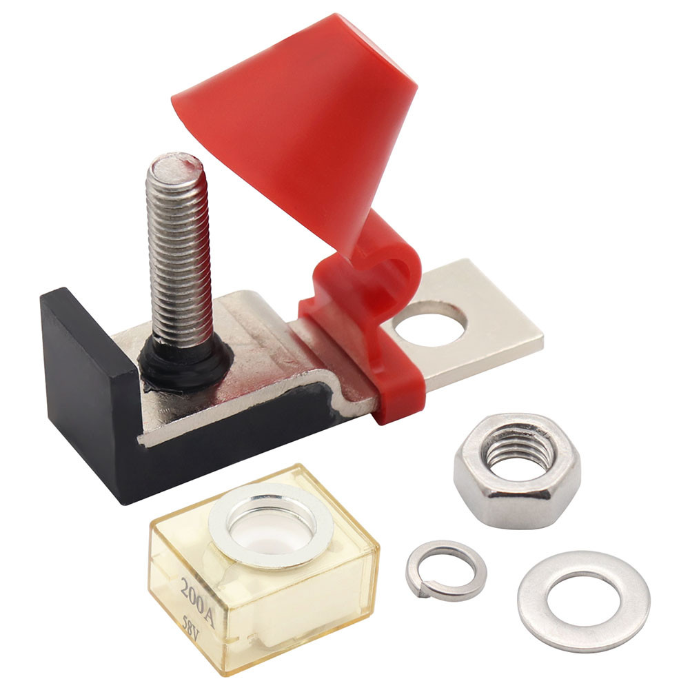 M8 Terminal Mount Fuse Block Kit 30A-300A 58V Water Proof Fuse Battery Terminal