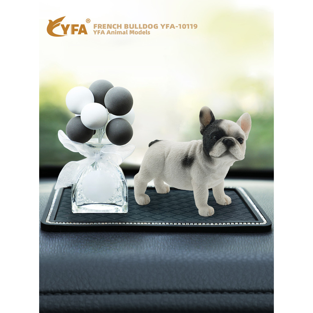 Jijiamei YFA สไตล์ใหม่น่ารัก French Bulldog สุนัขจําลอง French Bulldog ตกแต่งภายในยืนขนาดเล็ก French