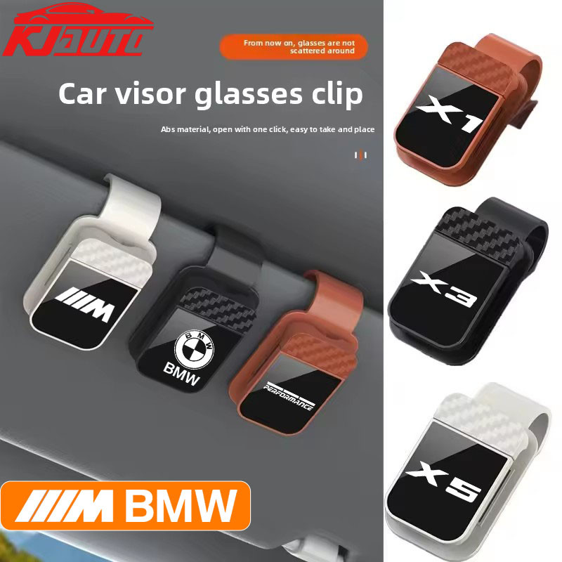 รถแว่นตาคลิป Sun Visor แว่นตากันแดด & ใบเสร็จรับเงินสําหรับ BMW M Power Formance X1 X3 X5 F10 F20 F3