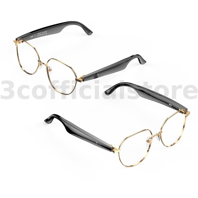 W100B สมาร์ท AI การแปลแว่นตาบลูทูธ 6.0 ChatGPT4.0 Real-Time 163 ภาษาผู้แปล ENC การตัดเสียงรบกวนลําโพ