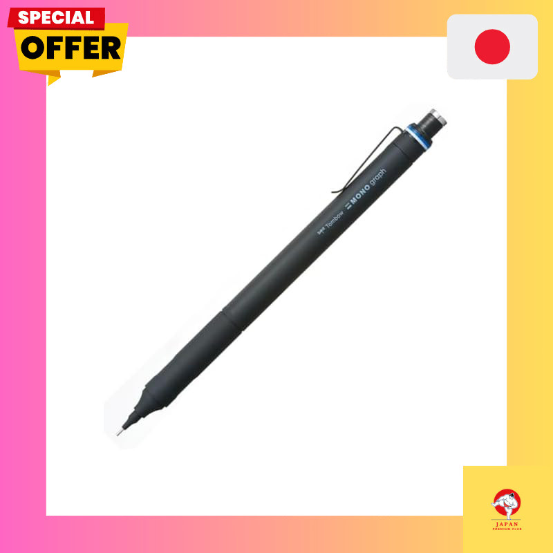 Tombow MONO Monograph Fine Mechanical Pencil 0.3mm, Black, Wide View, Low Gravity, DPA-111B