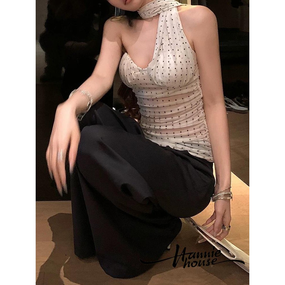 HANIE House - เสื้อกล้ามลายจุดสำหรับผู้หญิง