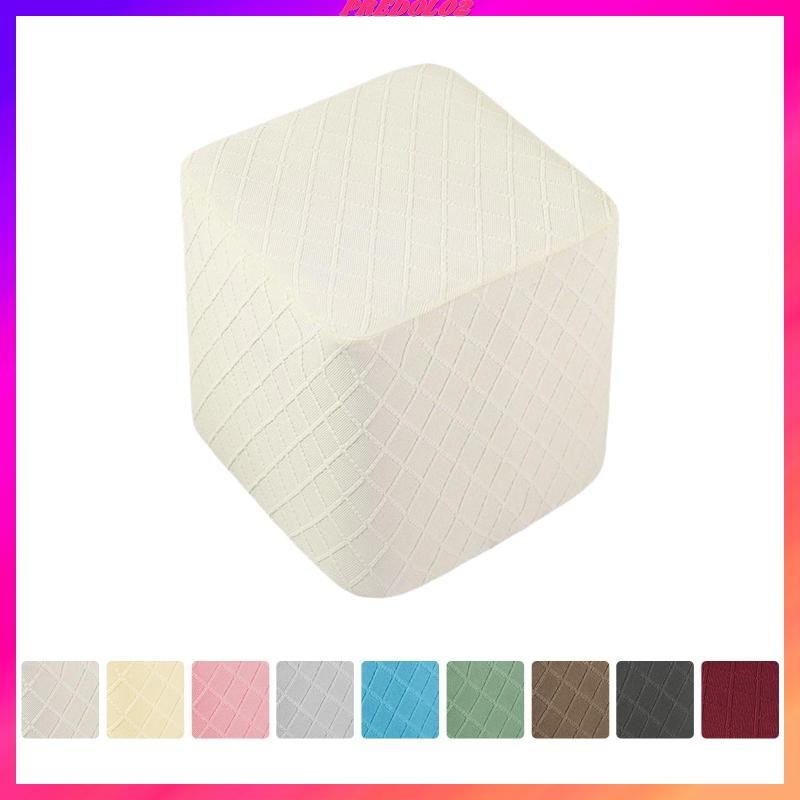 [Predolo2] Stretch Ottoman Cover Ottoman Slipcovers Stool Stretch Cover Ottoman Foot Rest Cover,Thic