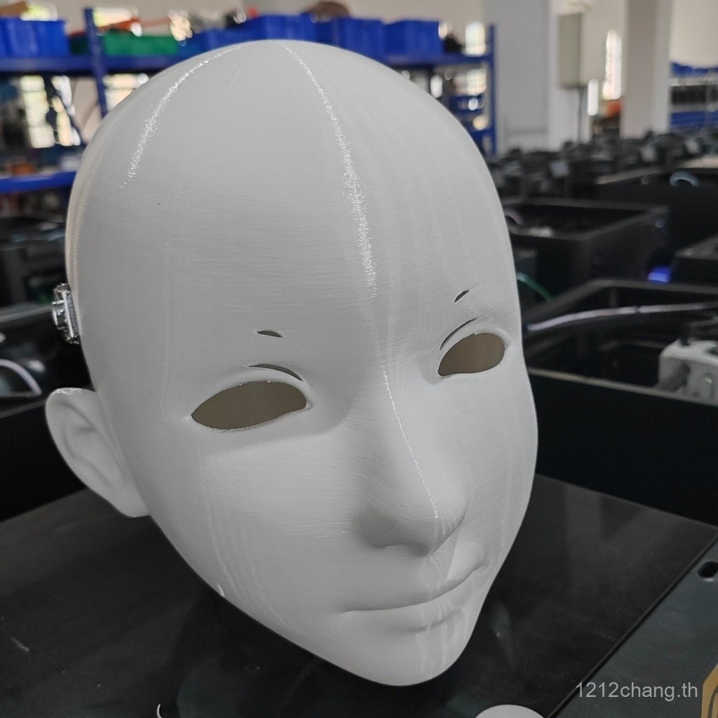 สไตล์ใหม่สีดํา Yao White Eye สองมิติสีขาวรุ่น Kigurumi หมวก cos ตุ๊กตาแต่งหน้าหน้ากากวาดด้วยมือ