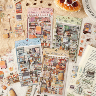 Journamm 4 แผ่นสติกเกอร์ PET สําหรับ Journaling สมุดภาพและอุ…