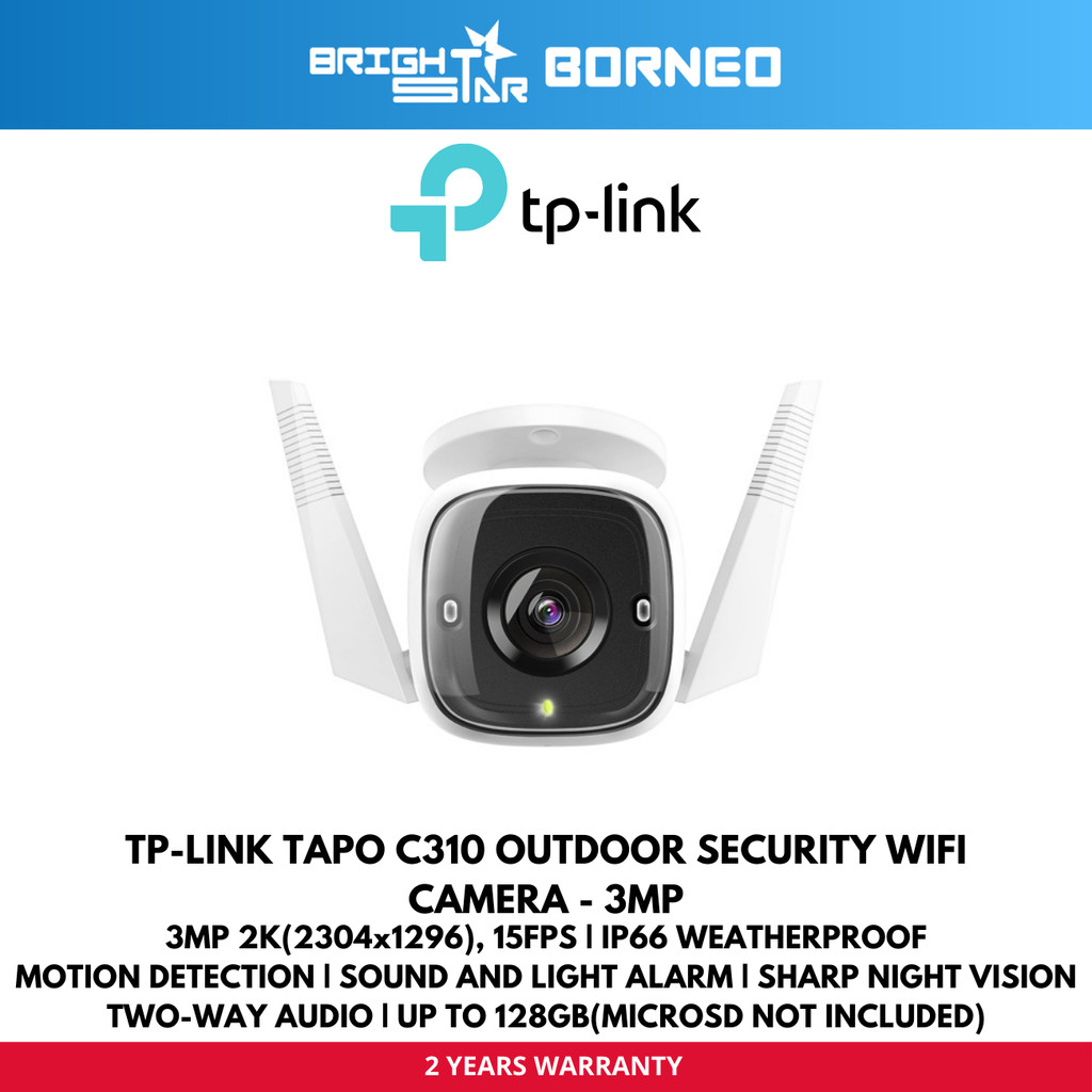 TP-LINK TAPO C310 กล้อง Wifi รักษาความปลอดภัยกลางแจ้ง - 3MP