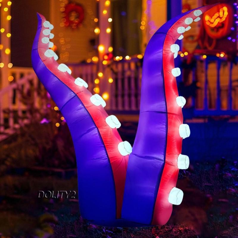[Dolity2] 152 ซม.Light up Inflatable Octopus Decor EU 220V ปลั๊กอเนกประสงค์ Xmas เครื่องประดับ