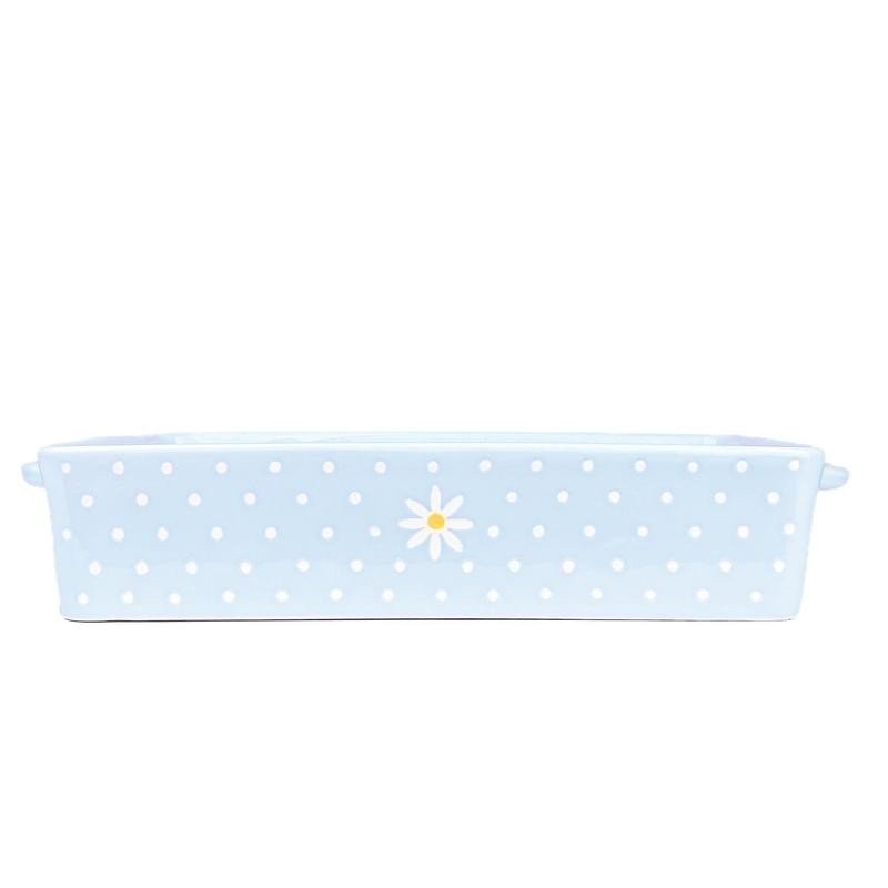 10 Strawberry Street Daisy Polka Dot Rectangle Baker