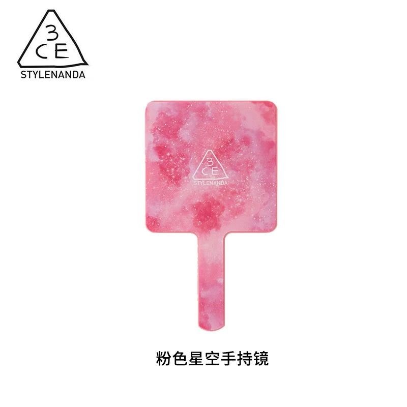 3CE กระจกแต่งหน้ามือถือ Square Official Hand-held Minimalist Metallic Style Dressing Mirror/Beads 25