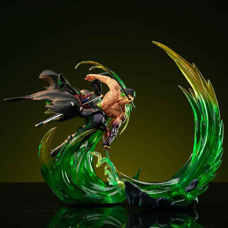 One Piece รูป JK Zoro Wano Country Zoro Demon Island Zoro เรืองแสง Zoro รูปรูปปั้น GK รุ่น