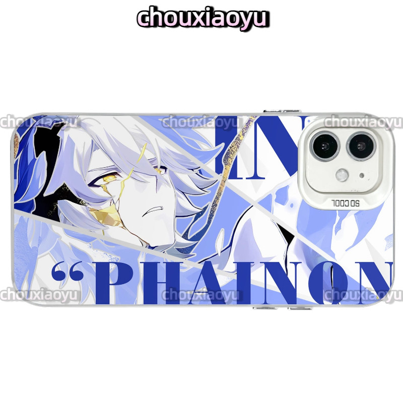 เหมาะสําหรับ Samsung Galaxy S20 S21 S22 S23 S24Ultra S25Ultra เคสโทรศัพท์ Honkai Star Rail‌ Phainon อะนิเมะ Frosted สีสันเงิน