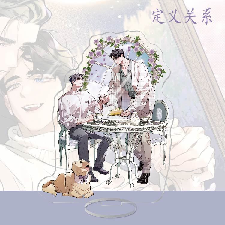 เกาหลี BL Manwha Define The Relationship อะคริลิค Ash Karlyle รูปโต๊ะแสดงกระเป๋าจี้ Kawaii เครื่องปร