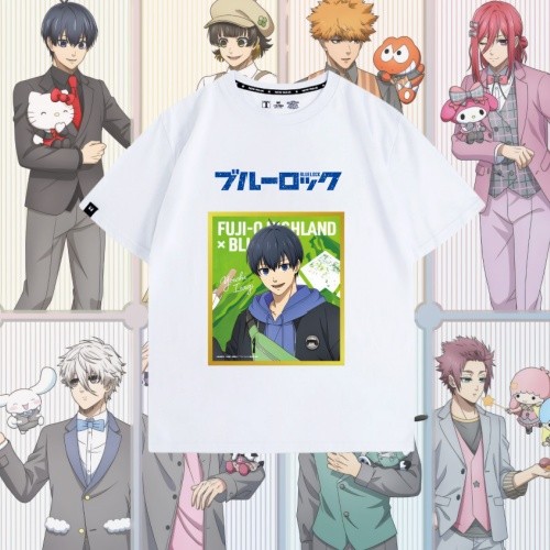 เสื้อยืด BLUE LOCK 100% Cotton Sanrio & BLUE LOCK Anime T-Shirt Unisex Breathable เสื้อผ้าสบาย Isagi