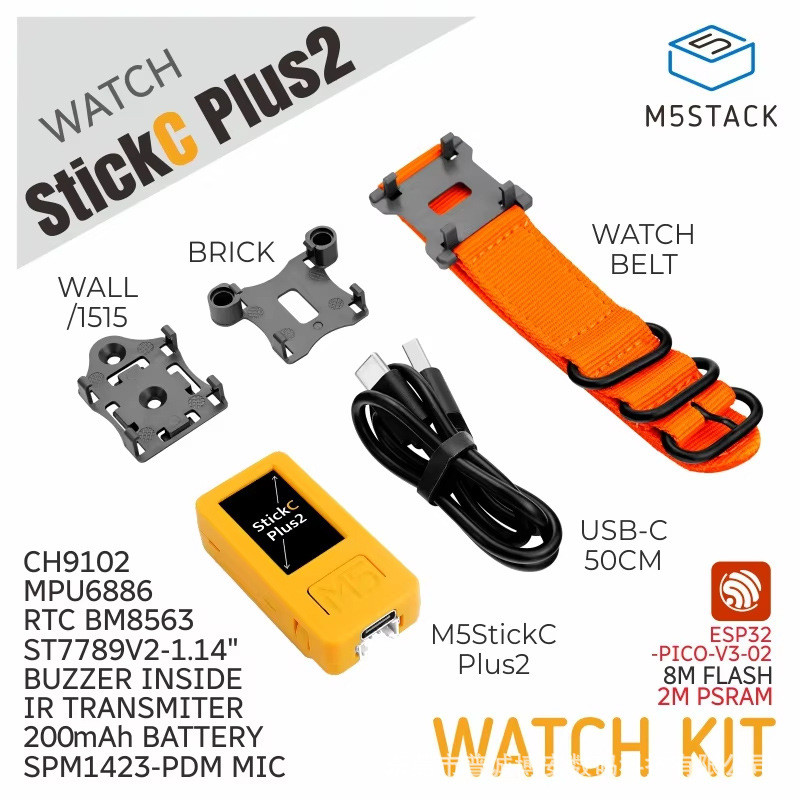 M5StickC-Plus2 อุปกรณ์เสริมนาฬิกา Smart Watch IoT Development Board Kit IoT
