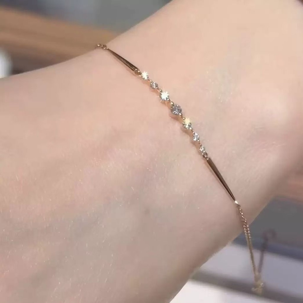 [miaom] S925 เงินสเตอร์ลิงขนาดเล็กแถวเพชรZircon Ultra-Fineสร้อยข้อมือหญิงประณีตAll-Match High-End Niche Design SenseของขวัญสําหรับGirlf - รูปที่ 6
