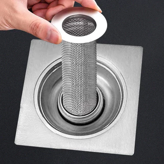 OMC ตะแกรงกรองท่อระบายน้ำ สแตนเลส ที่กรองเศษขยะในท่อ อุปกรณ์ครัว ห้องน้ํา floor drain