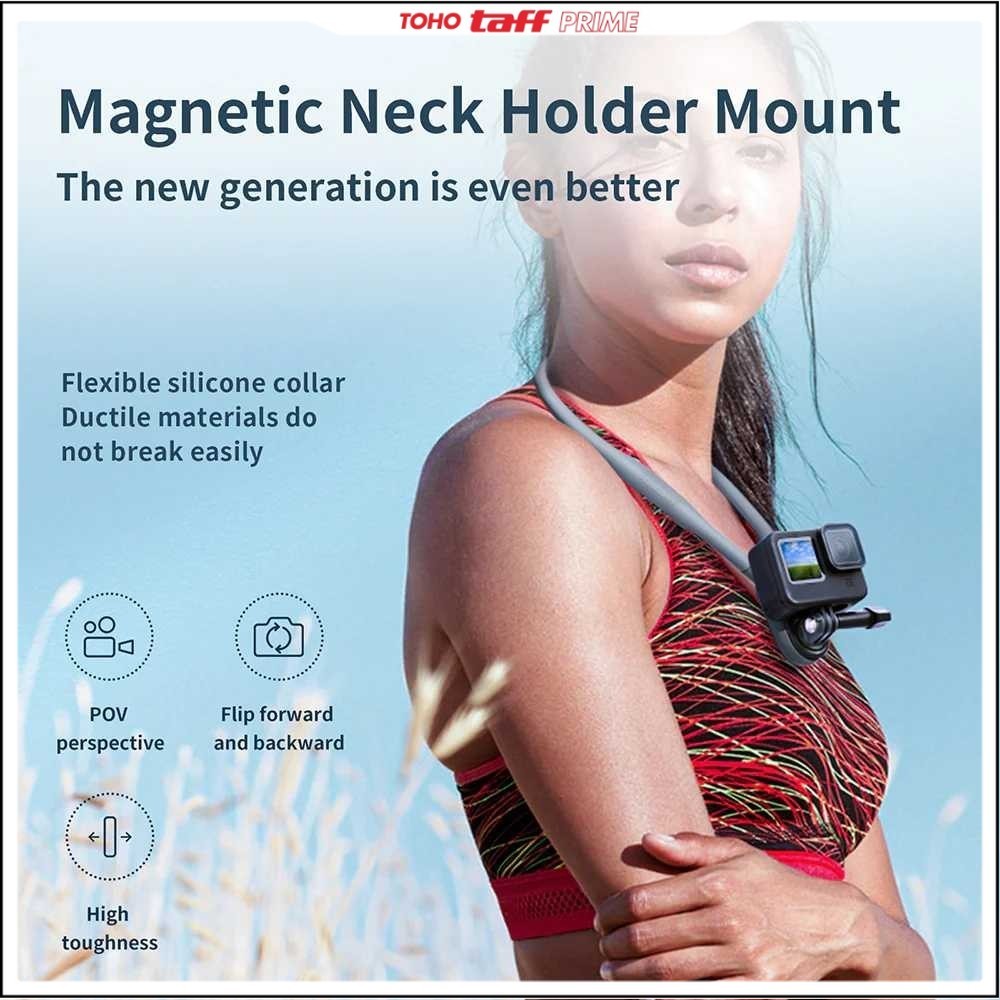 TELESIN ที่ยึดคอแม่เหล็กสําหรับสมาร์ทโฟน GoPro - TE-HNB-002