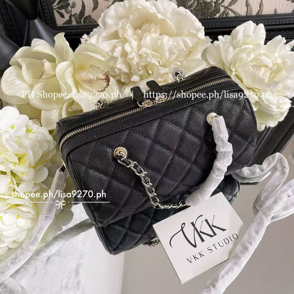 @vkkstudio | 25C แพคเกจโซ่ กระเป๋าสะพายหนังเม็ดทองกระเป๋าสะพายกระเป๋าสะพายกระเป๋าสะพายสำหรับผู้หญิงสีดำของขวัญวันหยุด